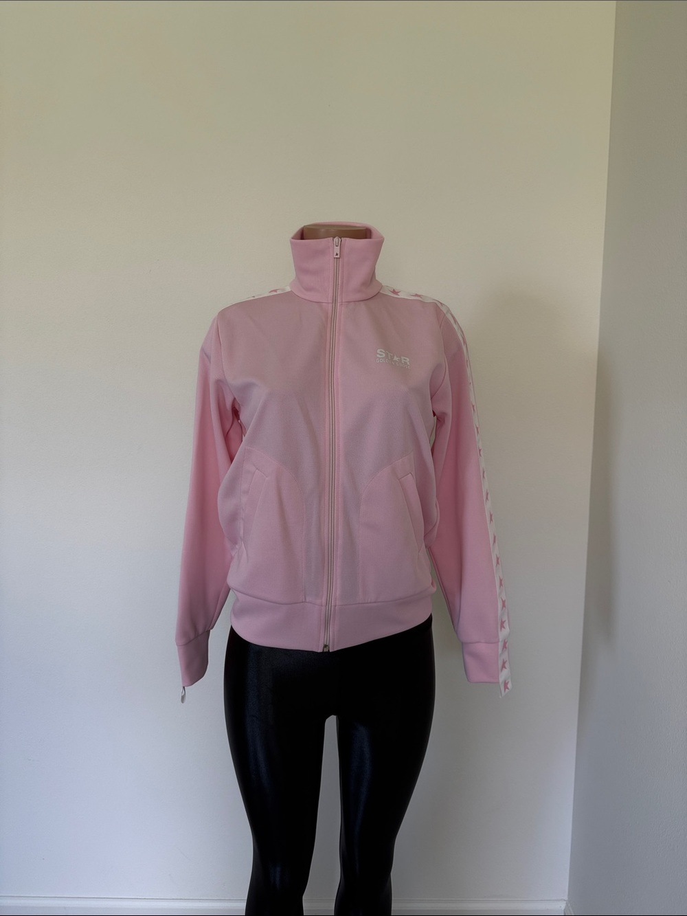 Golden Goose Pink Track Bomber Jacket